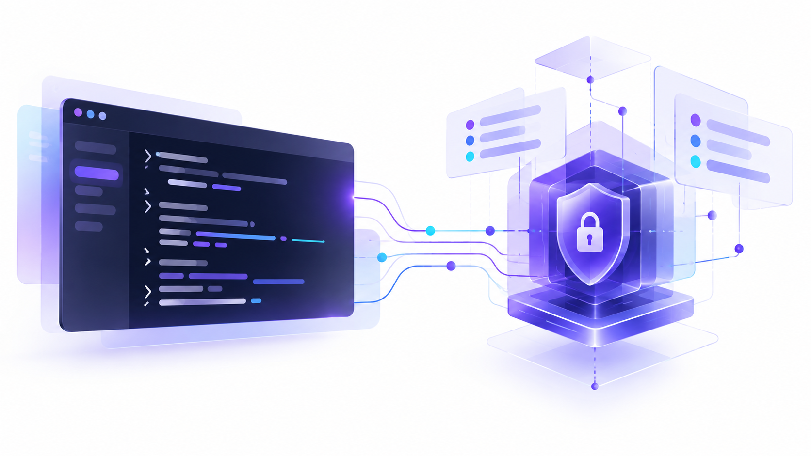 Claude Code 网关、环境变量与请求链路主题示意图